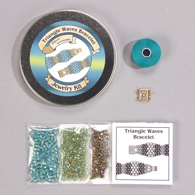 Triangle Waves Bracelet Kit - Aqua Shimmer 