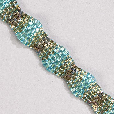 Triangle Waves Bracelet Kit - Aqua Shimmer - KIT-TRW-AG
