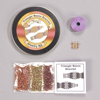 Triangle Waves Bracelet Kit - Golden Peach 