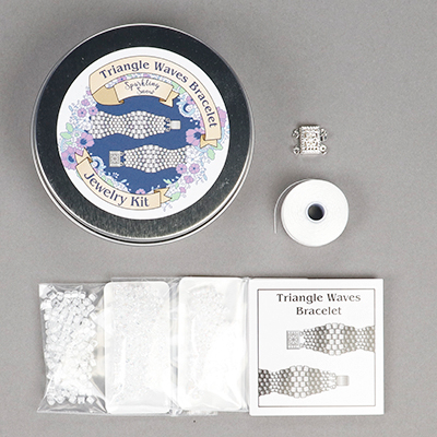Triangle Waves Bracelet Kit - Sparkling Snow 