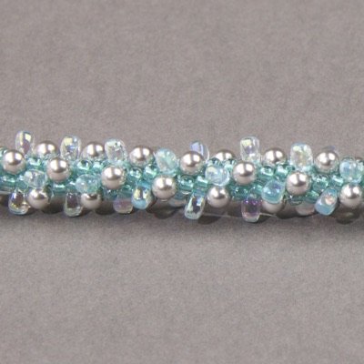 LDP-269:  Miyuki 3x5.5mm Long Drop Bead Glacier Blue Lined Crystal AB - LDP-269*