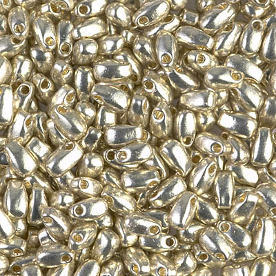 LDP-4201:  Miyuki 3x5.5mm Long Drop Bead Duracoat Galvanized Silver 