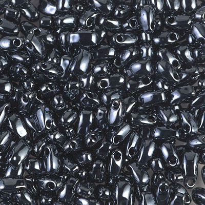 LDP-451:  Miyuki 3x5.5mm Long Drop Bead Gunmetal - LDP-451*