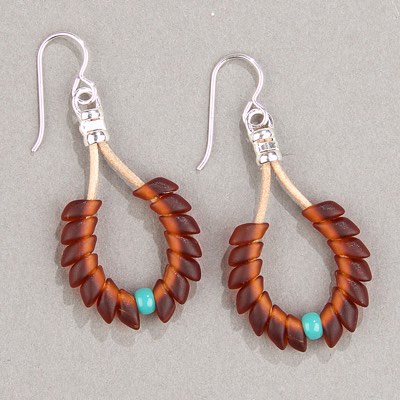 LMA-134F:  Miyuki 4x7mm Long Magatama Matte Transparent Dark Topaz - LMA-134F*