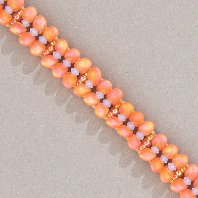 LMA-138FR:  Miyuki 4x7mm Long Magatama Matte Transparent Orange AB - LMA-138FR*