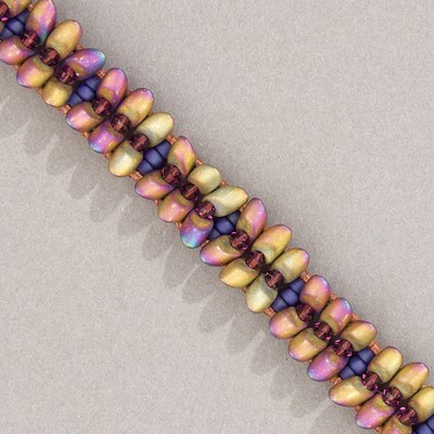 LMA-190FR:  Miyuki 4x7mm Long Magatama Matte AB Nickel Plated - LMA-190FR*