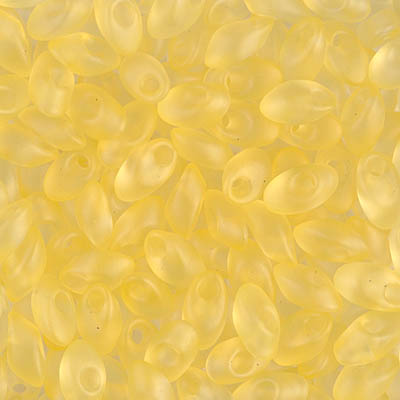 LMA-2101F:  Miyuki 4x7mm Long Magatama Matte Transparent Light Yellow - Discontinued 