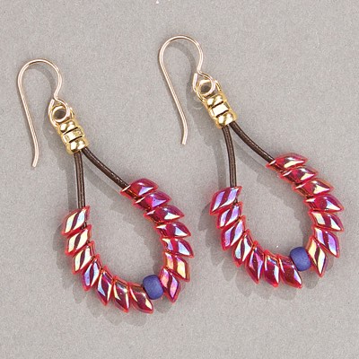 LMA-254:  Miyuki 4x7mm Long Magatama Transparent Red AB - LMA-254*