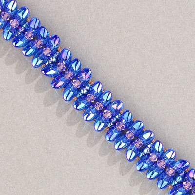 LMA-261:  Miyuki 4x7mm Long Magatama Transparent Sapphire AB - LMA-261*