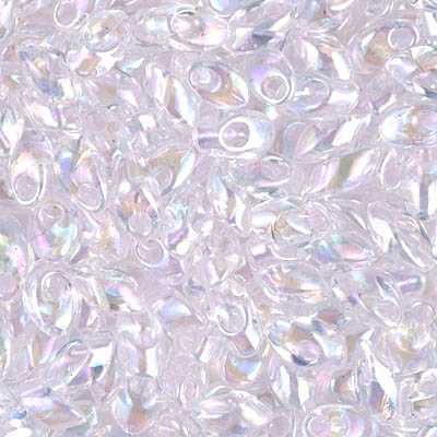 LMA-266:  Miyuki 4x7mm Long Magatama Pink Lined Crystal AB (was LMA-2144) 