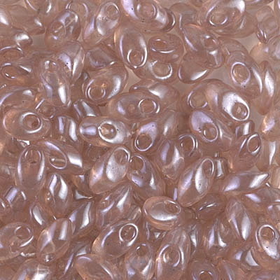 LMA-3512:  Miyuki 4x7mm Long Magatama Transparent Blush Luster - Discontinued 