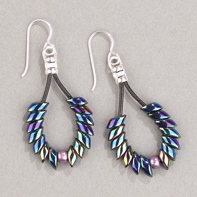 LMA-455:  Miyuki 4x7mm Long Magatama Metallic Variegated Blue Iris - LMA-455*