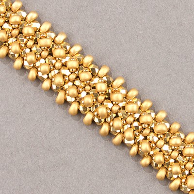 MA4-191F:  Miyuki 4mm Magatama Matte 24kt Gold Plated - MA4-191F*