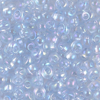 MA4-2135:  Miyuki 4mm Magatama Transparent Light Sapphire AB - Discontinued 