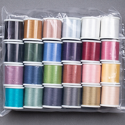 MNT-MIX-01:  Miyuki Thread Mix - 1 bobbin each of 24 colors 