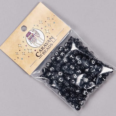 PL-A05: Black Letter Beads 