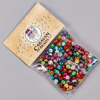 PL-A10: Metallic Plated Letter Beads 