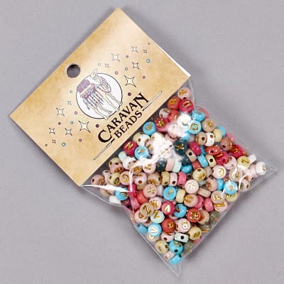 PL-A16: Earth Tone Letter Beads 