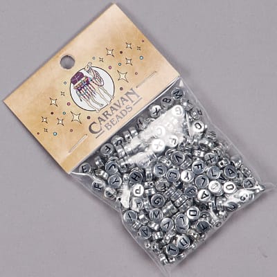 PL-A18: Silver Letter Beads 