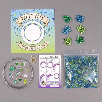 Party Kit - Memory Wire - Blue & Green 