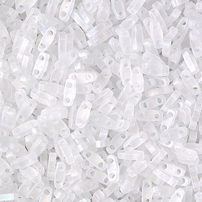 QTL-131FR:  Matte Crystal AB Miyuki Quarter Tila Bead 