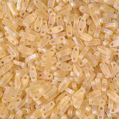 QTL-132FR:  Matte Transparent Light Topaz AB  Miyuki Quarter Tila Bead 