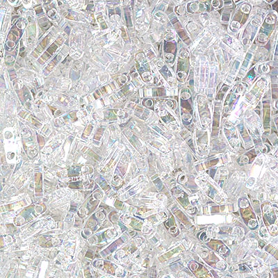 QTL-250:  Crystal AB Miyuki Quarter Tila Bead 