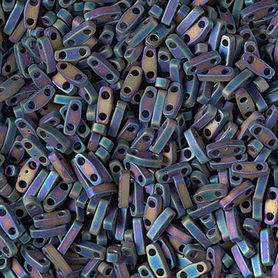 QTL-401FR:  Matte Black AB Miyuki Quarter Tila Bead 