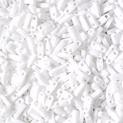 QTL-402:  White Miyuki Quarter Tila Bead 