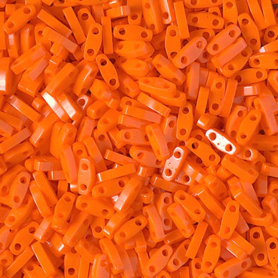 QTL-406:  Opaque Orange Miyuki Quarter Tila Bead 