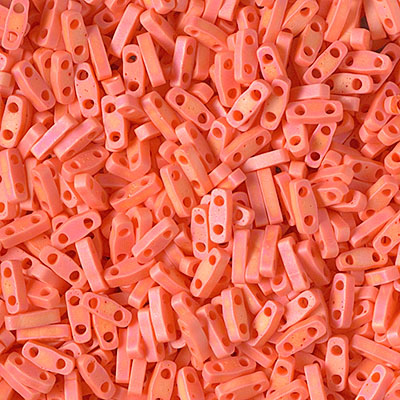 QTL-406FR:  Matte Opaque Orange AB Miyuki Quarter Tila Bead 