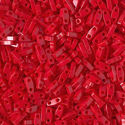 QTL-408:  Opaque Red Miyuki Quarter Tila Bead 
