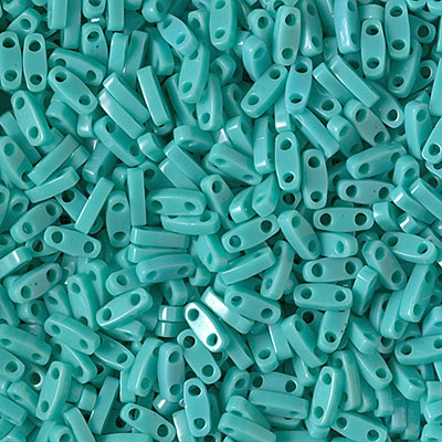 QTL-412:  Opaque Turquoise Green Miyuki Quarter Tila Bead 