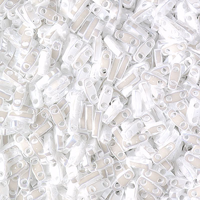 QTL-420:  White Pearl Ceylon Miyuki Quarter Tila Bead 