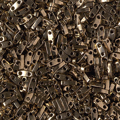 QTL-457:  Metallic Dark Bronze Miyuki Quarter Tila Bead 