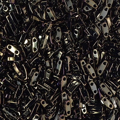 QTL-458:  Metallic Brown Iris Miyuki Quarter Tila Bead 