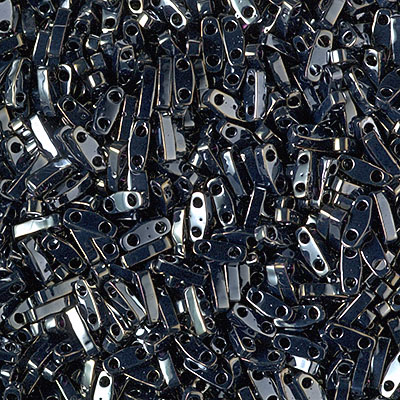QTL-464:  Light Gunmetal Miyuki Quarter Tila Bead 