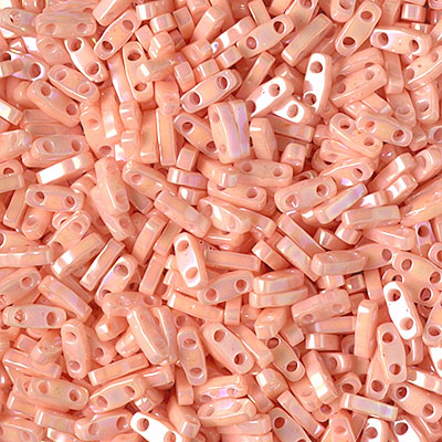 QTL-596-1:  Opaque Tea Rose Luster Miyuki Quarter Tila Bead 