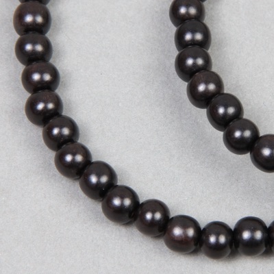 RN-0013:  Black Ebony Round 6mm 