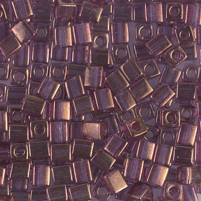 SB-2441:  Miyuki 4mm Square Bead Cinnamon Gold Luster 