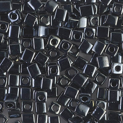 SB-451:  Miyuki 4mm Square Bead Gunmetal 