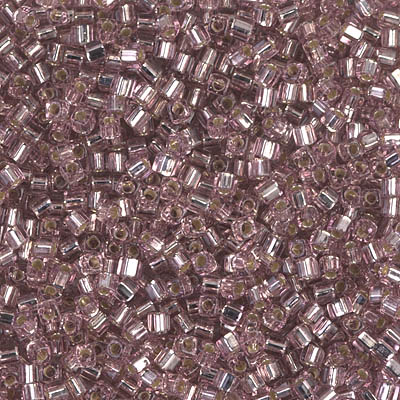 SB18-12:  Miyuki 1.8mm Square Bead Silverlined Smoky Amethyst 