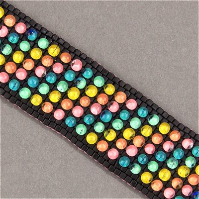 SB18-401F:  Miyuki 1.8mm Square Bead Matte Black - SB18-401F*