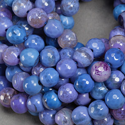 SP-1041: Crackle Agate Faceted Purple/Blue 8mm 