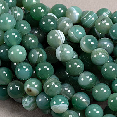 SP-1051: Banded Agate Green 8mm  