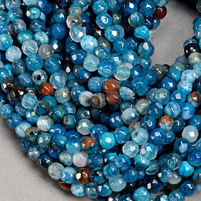 SP-1052: Faceted Agate Lt Blue 4mm  