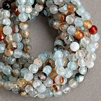 SP-1054: Faceted Agate Aqua 4mm 