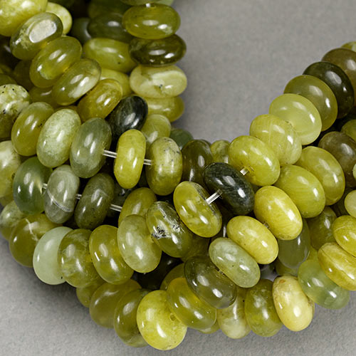 SP-1113: Xiuyan Jade Dark Green Rondelle 8x5mm 