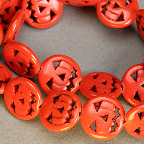 SP-1123: Magnesite Pumpkin Orange 15mm 