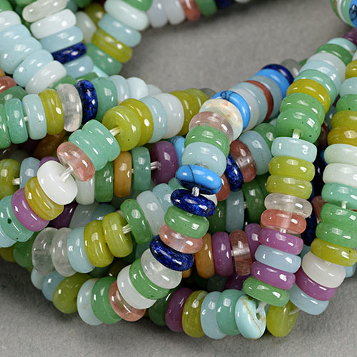 SP-1141: Multi Gemstone Mixed Rondelle 2x6.5mm 